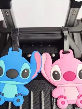 Cute Stitch Luggage Tag Set - Blue & Pink